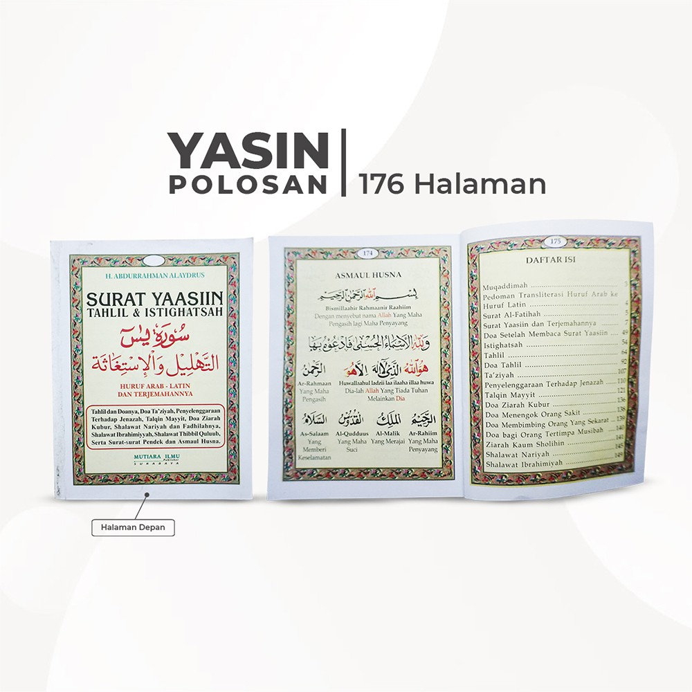 Buku Yasin & Tahlil // 176 Halaman // Polosan (Tanpa Cover)