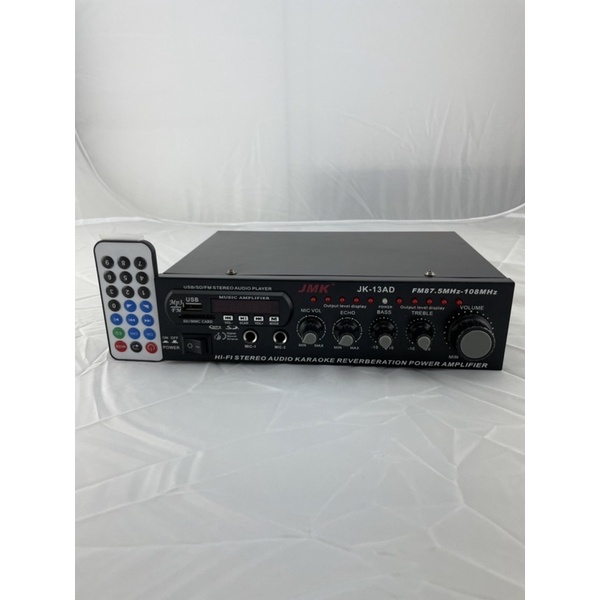 AMPLI KARAOKE STEREO AC/DC AMPLIFIER JMK JK13AD CAR AMPLI DOUBLE FUNGSI