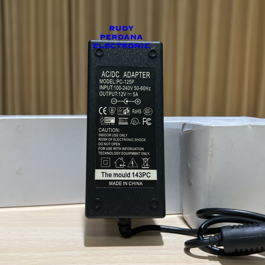 ADAPTOR 12V 5A MURNI 12 VOLT 5 AMPERE ASLI