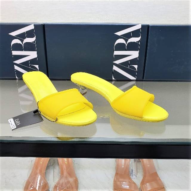 zara yellow heels