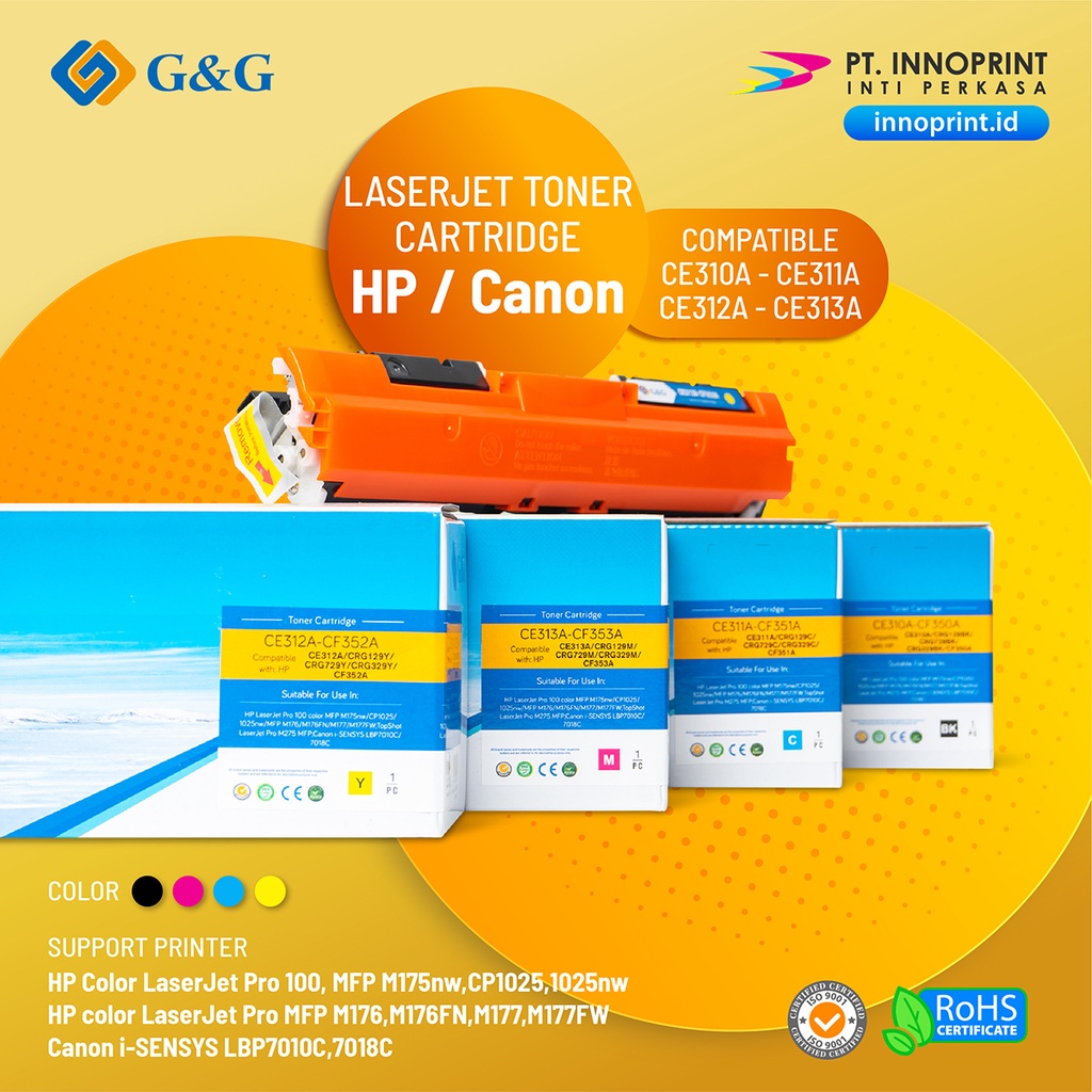 COMPATIBLE HP CE310-3A/CF350-3A for HP LJ Pro 100 MFP M175nw, M275 MFP, Canon i-SENSYS LBP7010C