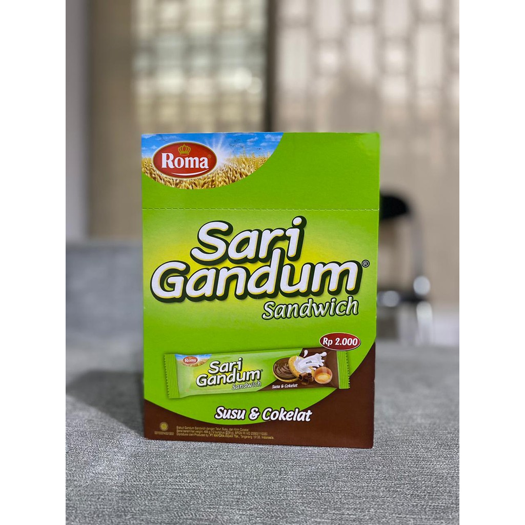 

Roma Sari Gandum 2000 PAK 36gr ( 12 Sachet ) - Cokelat