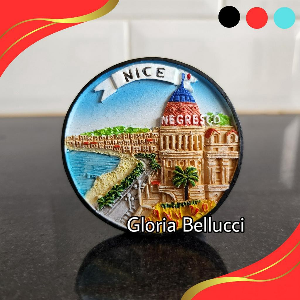 TERDAHSYAT Souvenir nice negresco france tempelan magnet kulkas negara prancis paris hiasan dapur