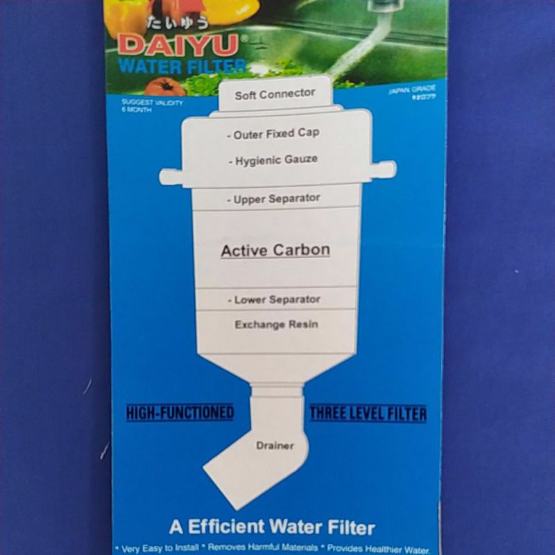 Filter kran air Saringan air serbaguna karbon aktif Daiyu Water Filter / filter kran bak mandi