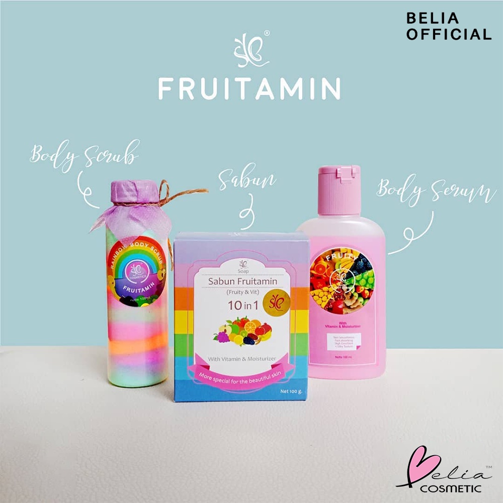 ❤ BELIA ❤ SYB Sabun Fruitamin 10 In 1 | 100g | Sabun Badan | Sabun Muka | BPOM