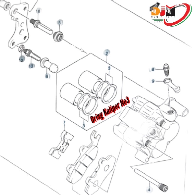 Oring Kaliper Cakram Suzuki Smash Shogun 125 Satria Fu150 Skywave 125 Original SGP 59300-13820