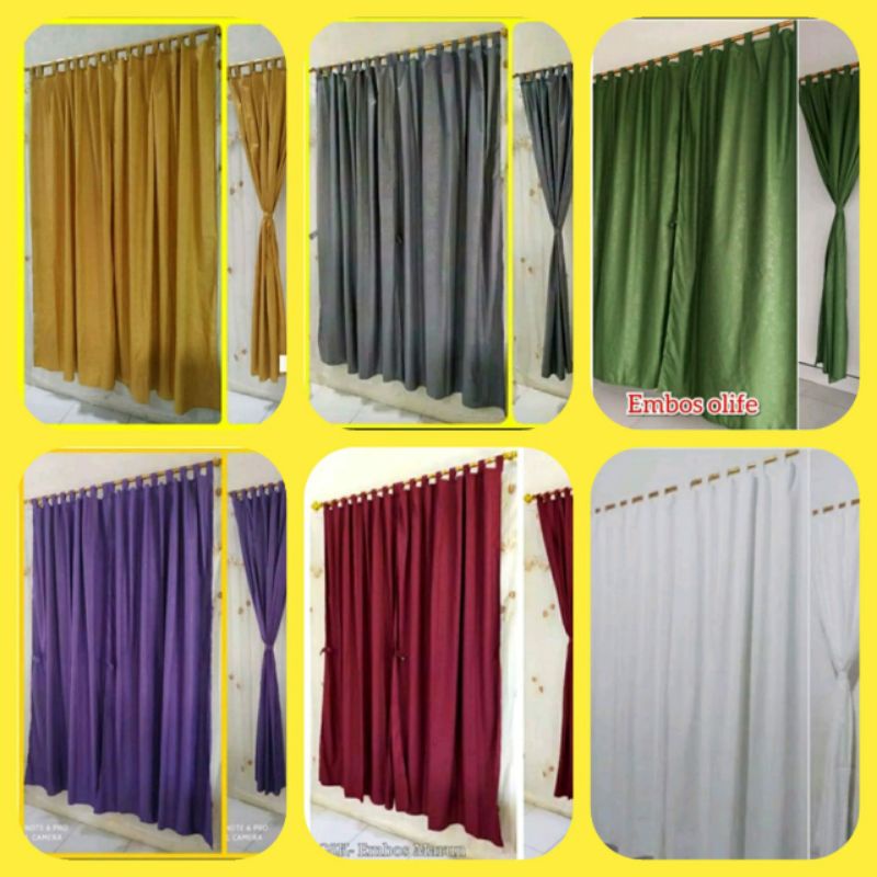 80x200 HORDENG GORDEN POLOS MURAH | GORDEN JENDELA PINTU POLOS | KORDEN TIRAI GORDEN EMBOS POLOS GRA