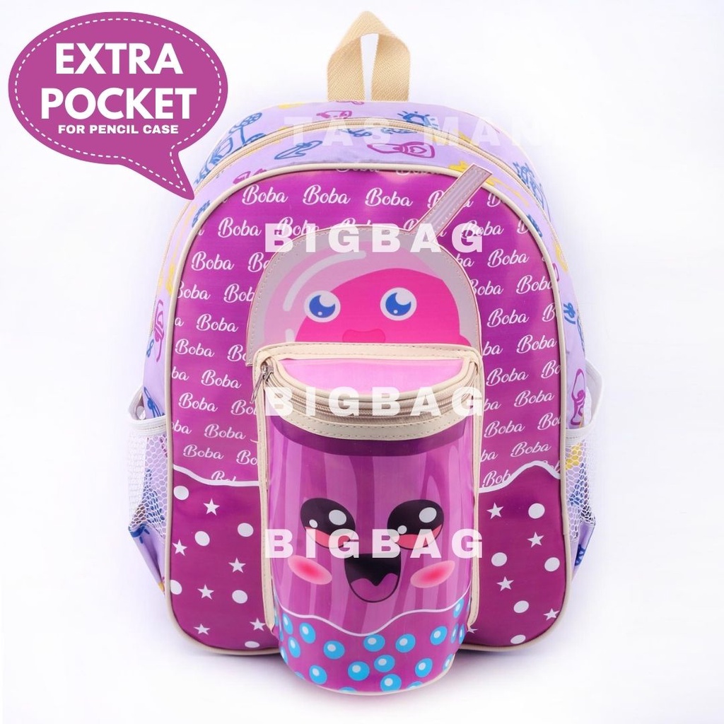 RTM - Tas Ransel Anak Perempuan Karakter BOBA - RANSEL BOBA EXTRA POCKET CUBE - TAS BOBBA - RANSEL BOBBA - TAS BOBA ANAK CEWE - Tas Sekolah Anak - Tas Anak Sekolah Tas Anak SD Tas Anak TK Promo Diskon Termurah Terlaris Terbaru Best Seller