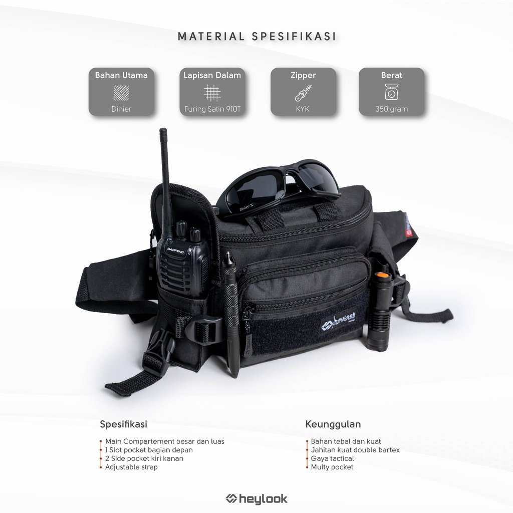 Tas Pinggang Selempang Dada Pria Wanita Original Premium Sling Waist Bag Trendi Kekinian Cowok Cewek Outdoor Travelling UH14