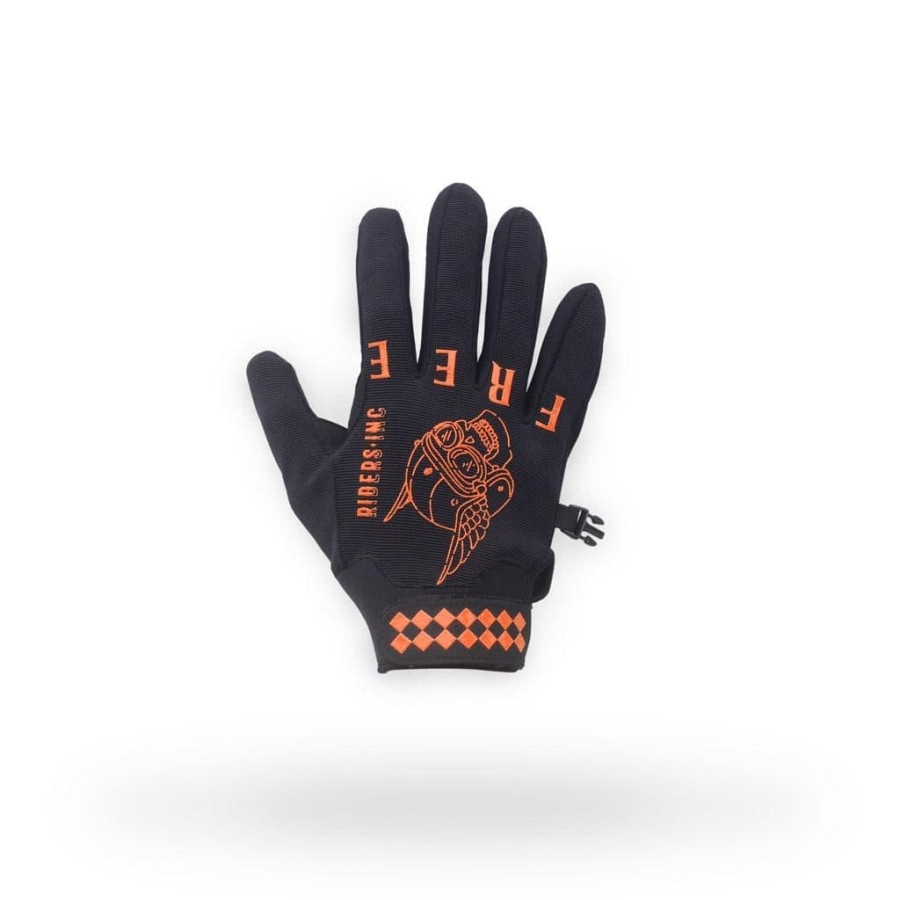 Sarung Tangan Gloves Skull Orange Touchscreen (Glove / Motor / Riding)