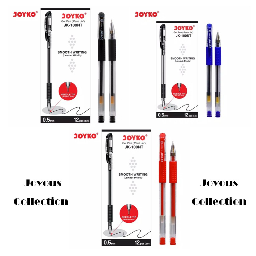 

Pulpen Gel / Bolpoin Gel Joyko Smooth Writing JK-100NT - 0.5 mm