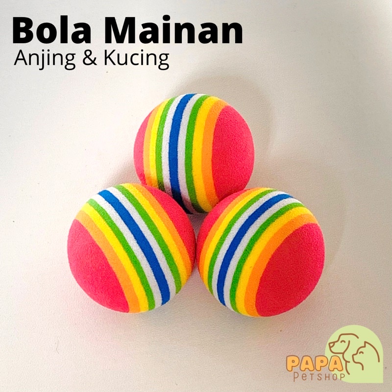 BOLA KUCING ANJING PELANGI RAINBOW CAT BALL