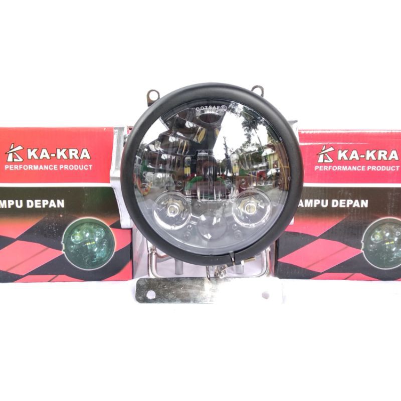 Daymaker 16 Led set Batok Hitam Import Set Pangkon Lampu Pesek Tralis CNC GL MP TIGER