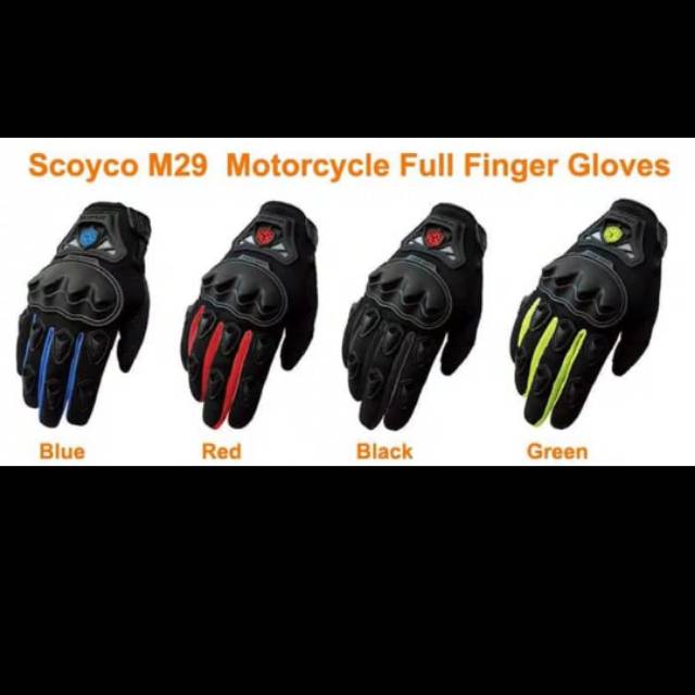 Sarung tangan motor glove scoyco MC29 full finger biker