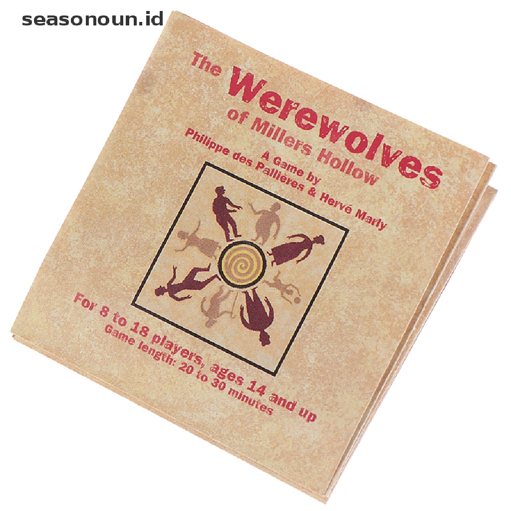 24 Pcs Kartu Papan Permainan Werewolf Cat Versi Inggris Untuk Keluarga