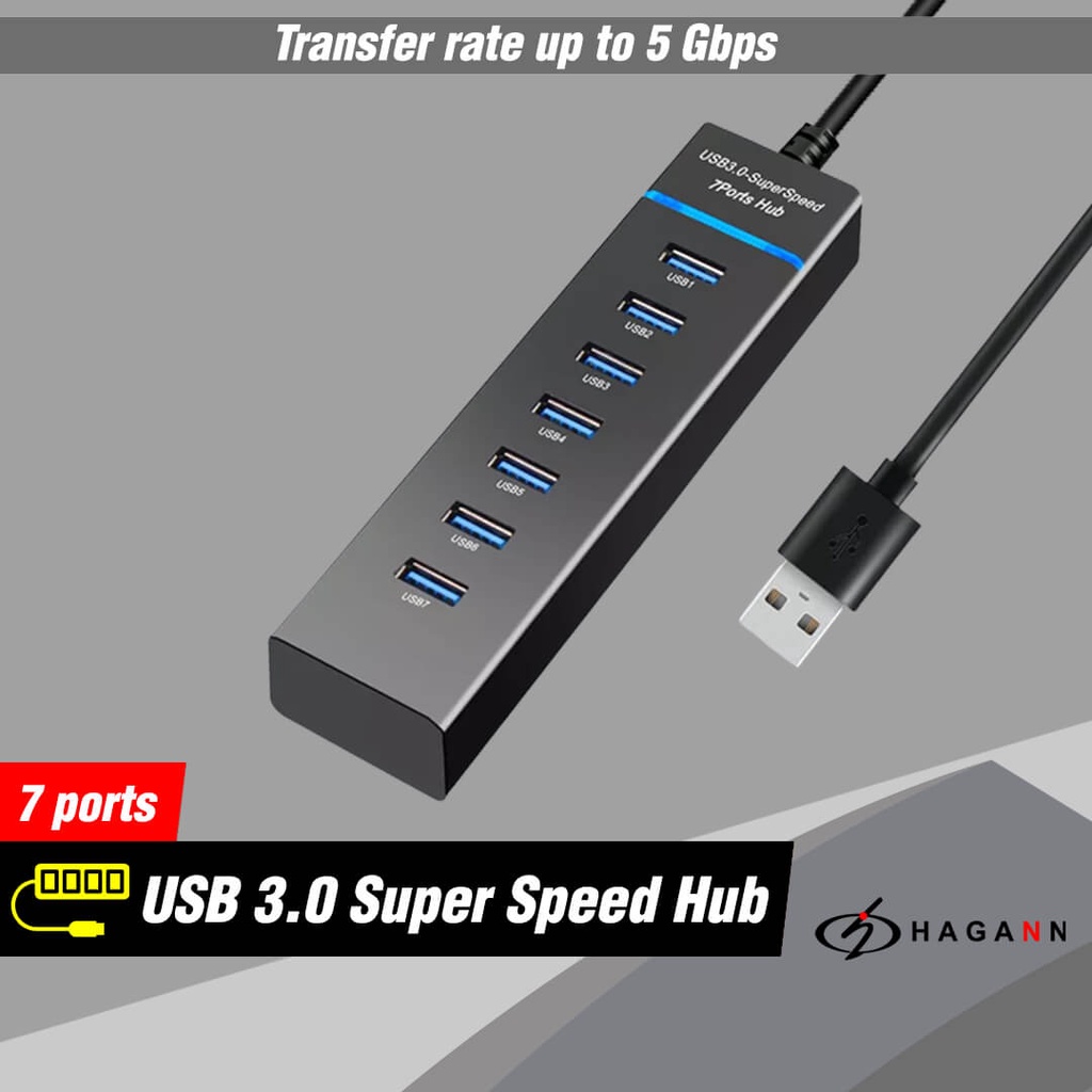 USB 3.0 Hub 7 Port High Speed / USB Hub 7 Slot Data Super Speed USB3.0