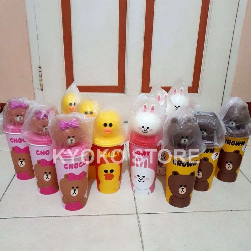 Tumbler Cinemaxx Line Brown Cony Sally Choco