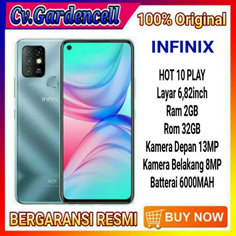 hp Infinik hot 10 play 2/32 garansi resmi