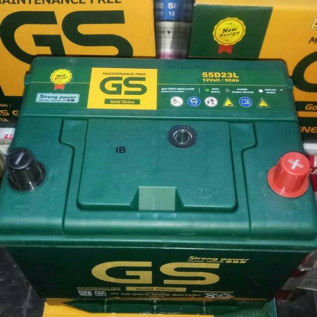 Jual Aki Accu 55D23L 12V 60AH 60Amper GS Gold Shine Indonesia|Shopee