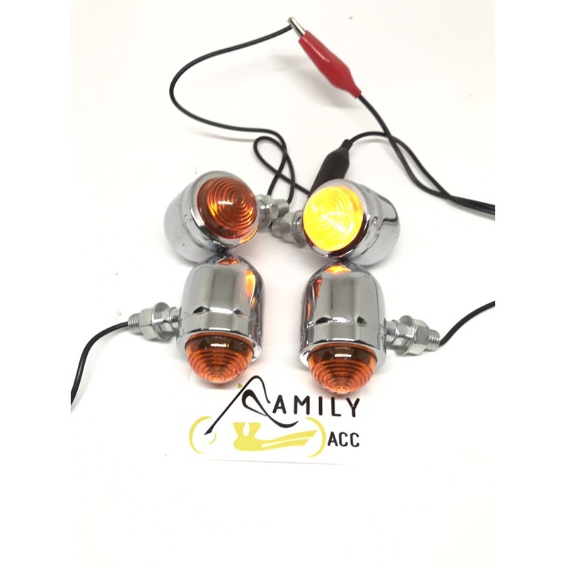Lampu Sen Sein Reting Acipi Set Depan Belakang 4pcs Chrome Ride it