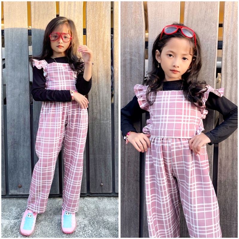 Overall AWRA belakang pita anak / one set vest/ setelancelana anak/ setelan anak / overall anak / setelan celana anak / gamis anak / overall Reina anak anak / one set nayla / overall pita belakang anak buy dyoura.id