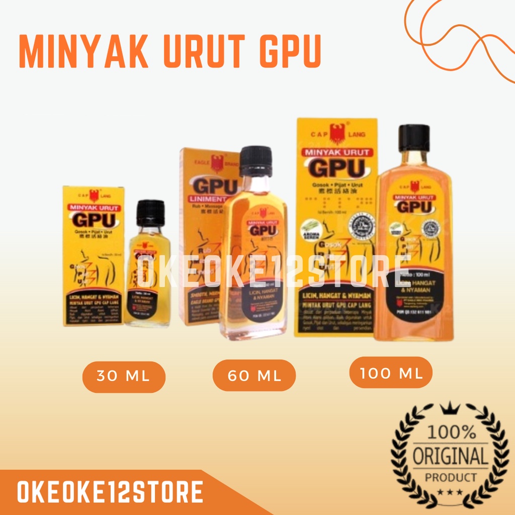 GPU Minyak Urut Cap Lang 30ml/60ml/100ml ed 2027