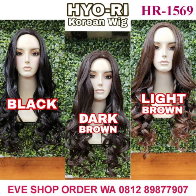 WIG KOREA WIG WANITA PANJANG CURLY WAVE WAVY CURLI KERITING GELOMBANG NATURAL RAMBUT ASLI 1569