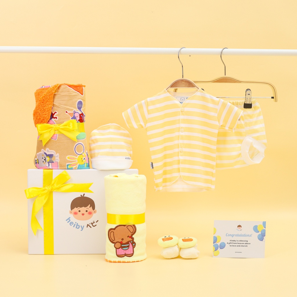 Heiby Baby Premium Gift Box / Kado Bayi New Born (Sunny)