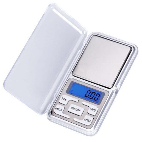 [COD] Timbangan Emas Mini Digital Silver 200 gram Pocket Scale Stainlesssteel Platform BONUS Baterai