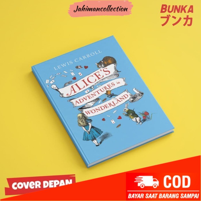 

✨ BISA COD ✨ Notebook Alice in Wonderland Blue Hardcover A5 Buku Tulis Catatan