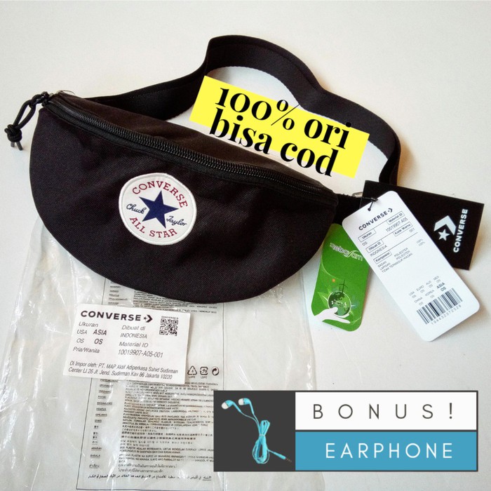 Tas Selempang Waistbag CONVERSE Sling Pack Hitam Original Murah