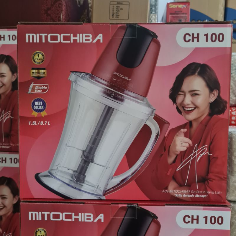 Mitochiba Food Chopper CH100  New Color RUBY RED