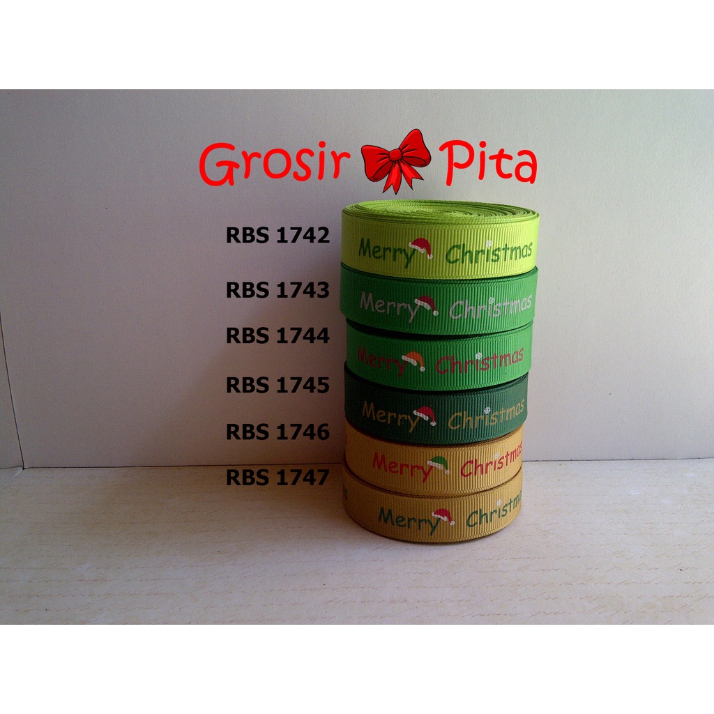 

(25 yard) Pita Grosgrain Motif Natal RBS 1742,1743,1744,1745,1746,1747 | Pita Christmas | Toko Bahan Craft | Grosir Pita