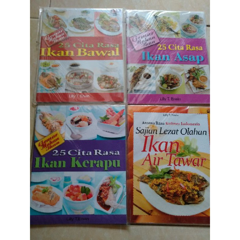 Buku Resep Lilly T. Erwin - Ikan Asap - Ikan Air Tawar - Ikan Kerapu - Ikan Bawal
