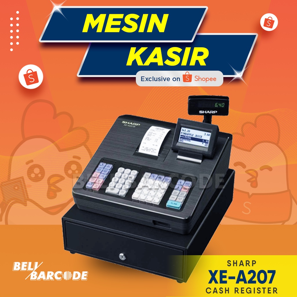 Cash Register Sharp XE-A 207 Mesin Kasir Garansi Termurah