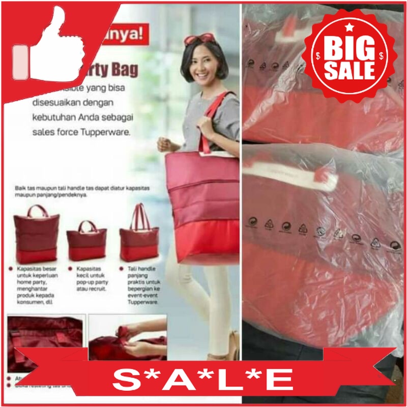 Tupperware Go To Party Bag tas lipat ukuran besar Tupperware Original