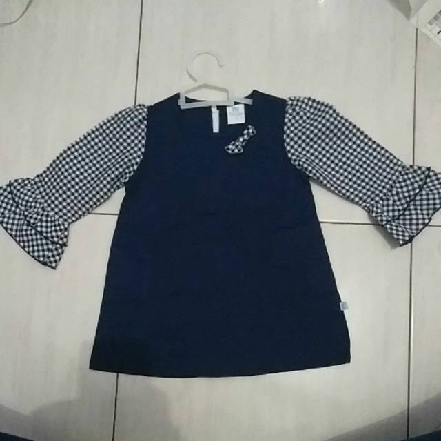 Dress lengan panjang anak bayi perempuan merk pipiniko