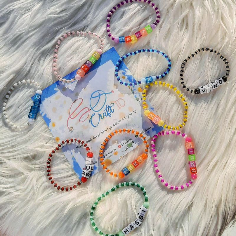 Gelang Custom Nama (Bracelet Beads)