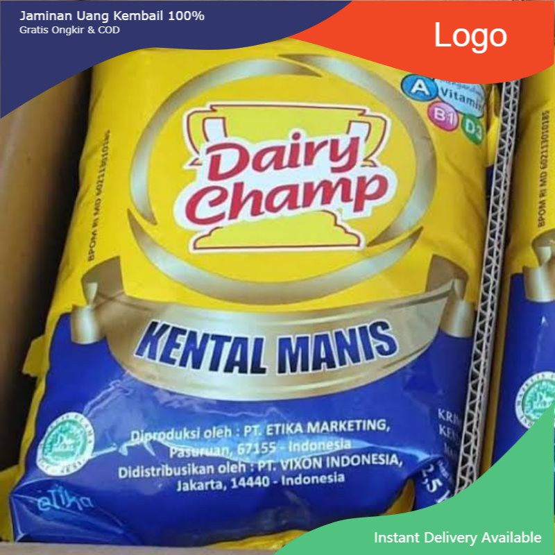 

Susu kental manis dairy champ kemasan pouch 2,5 kg