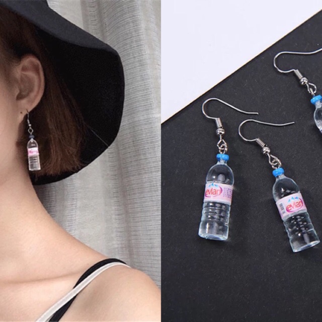 Anting lucu unik botol minum miniatur import korea jepang murah murmer termurah