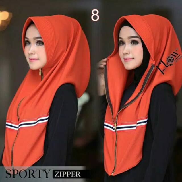 Hijab instan flow Zipper ORI
