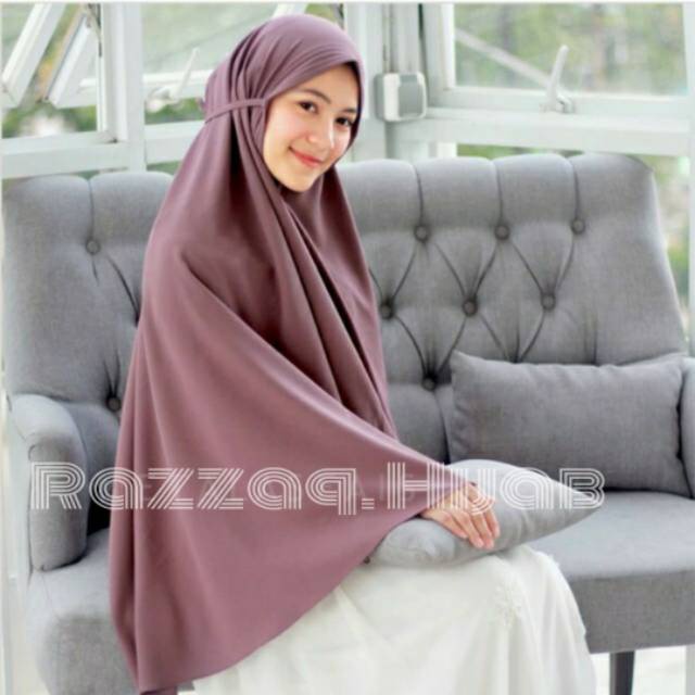 Bergo Maryam Jumbo Wolfis Jilbab Instan Maryam Tali Jumbo