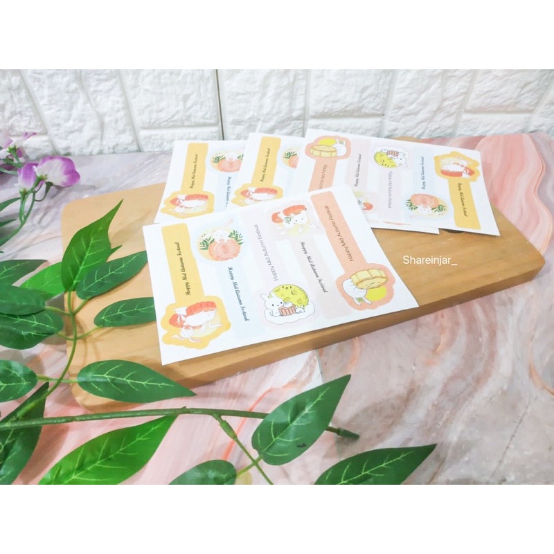 

Perlembar Sticker Mooncake Hiasan Box Hampers Kue Bulan Stiker #B