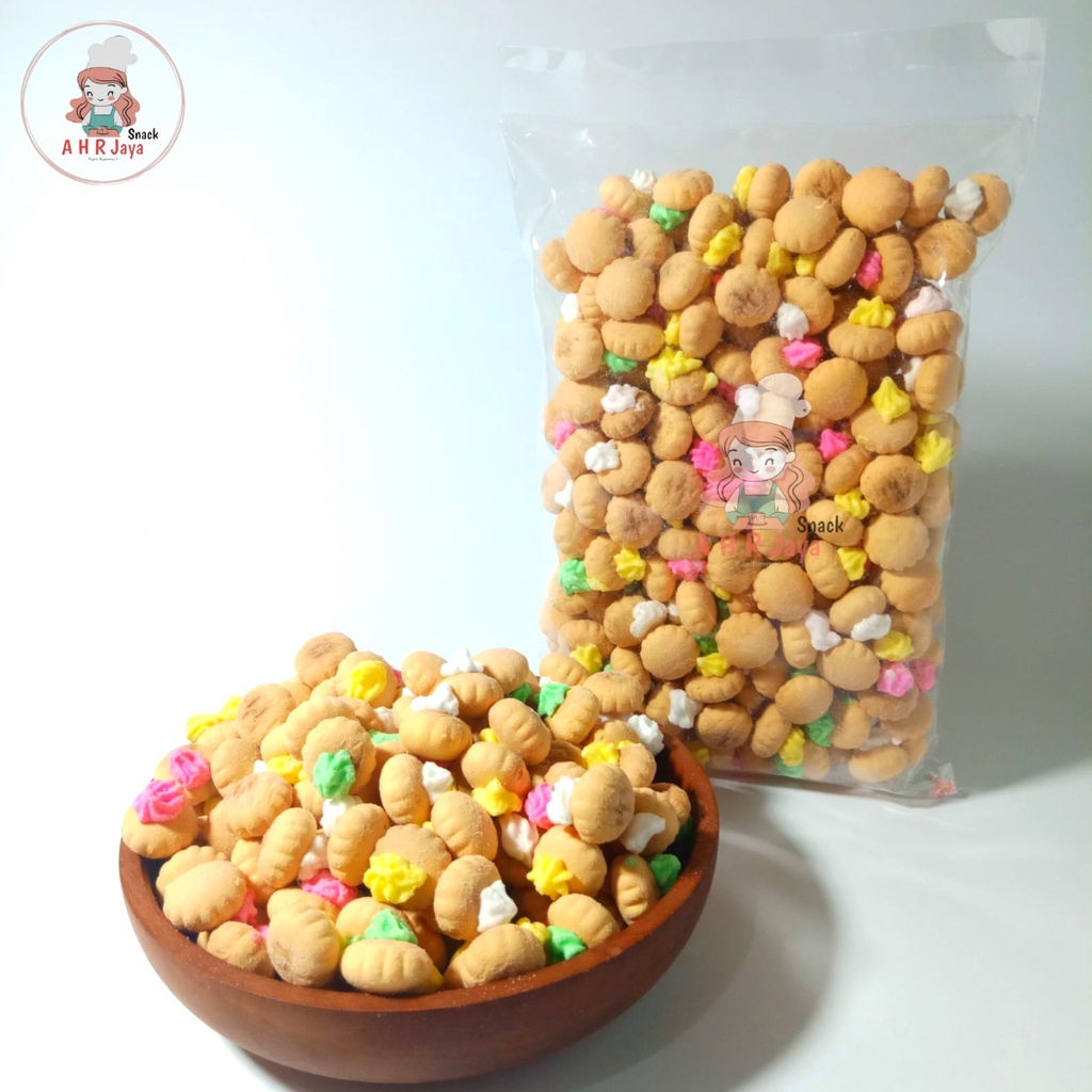 

KUE JADUL 1KG / BISKUIT GULA WARNA WARNI / KUE KANCING / KUE MONAS / KUE GEMBROSE