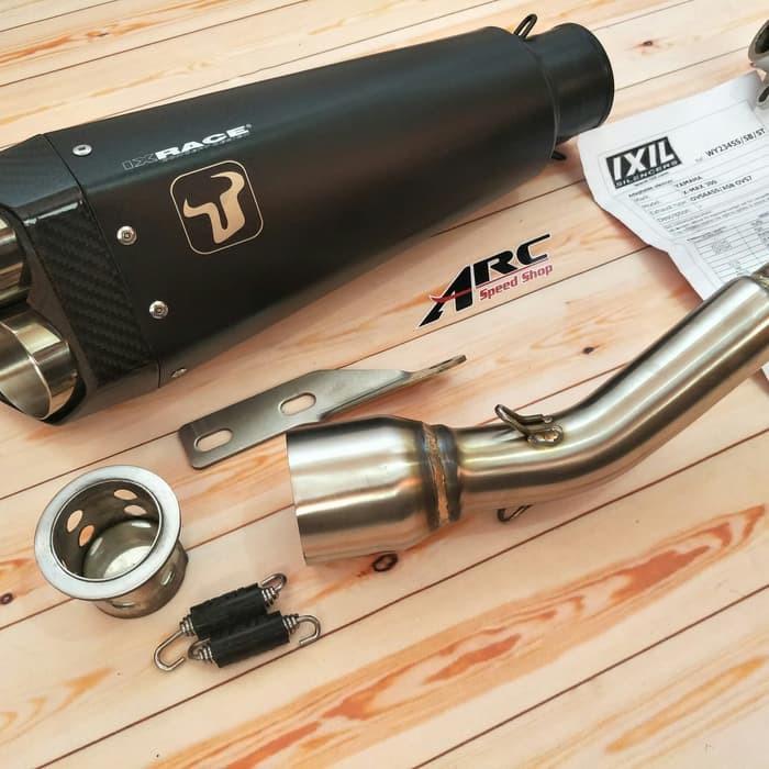 Knalpot Ixil IXrace Hexacone Black Xmax 250 Fullsystem Original Spain