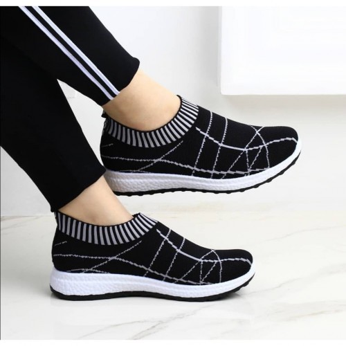 Sepatu sneakers wanita Venom tali 2 warna MS-821