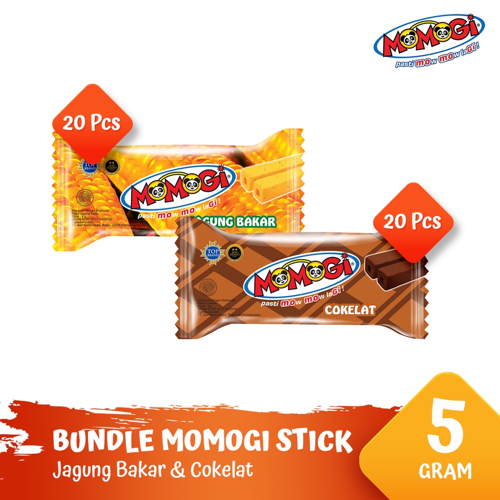 

Momogi Bundle Stick 2 Rasa 5gr - Jagung Bakar & Coklat