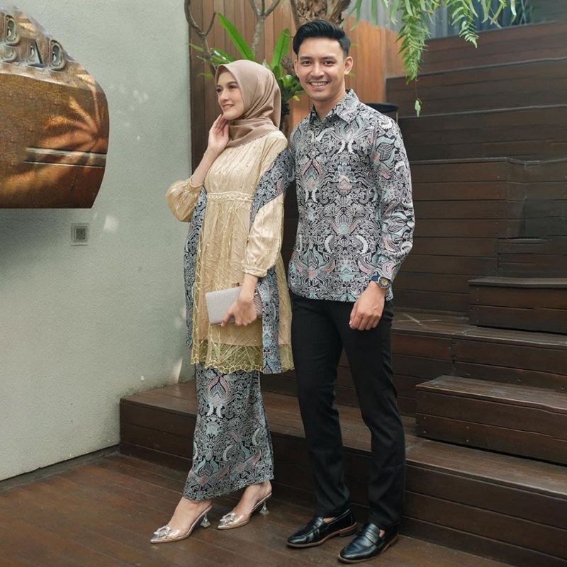 SOLO BATIK Kebaya Couple Nirina Payet Free Selendang