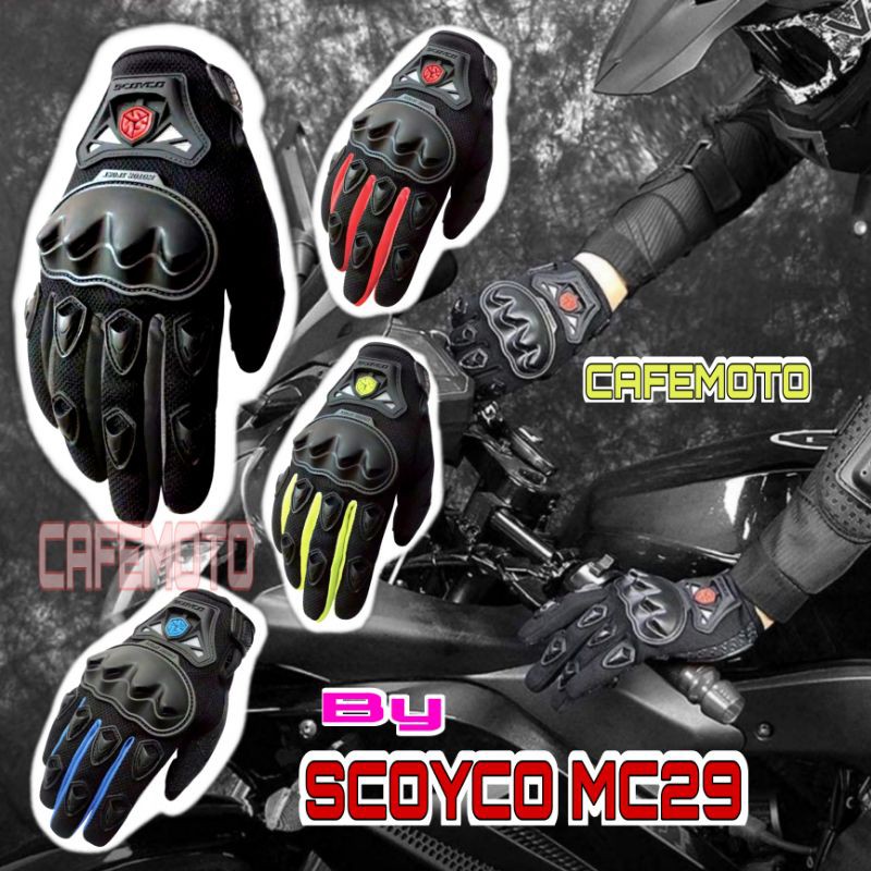 Sarung Tangan Gloves scoyco MC29 / Mc 29 full jari penuh Voltz VT04F VT-04F