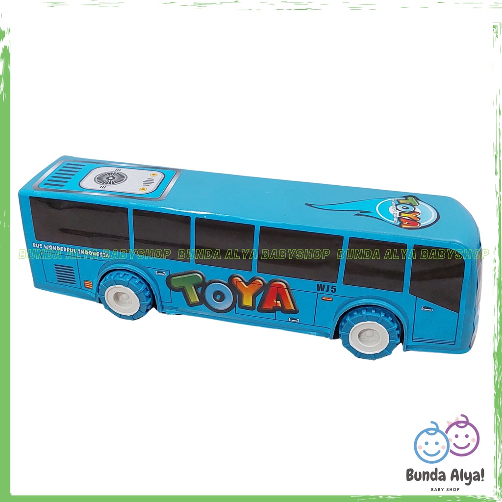 Mainan Anak Kartun Bus Pull Back - Mainan Edukasi Bus Warna Warni Keren - Bus Mainan Anak Laki